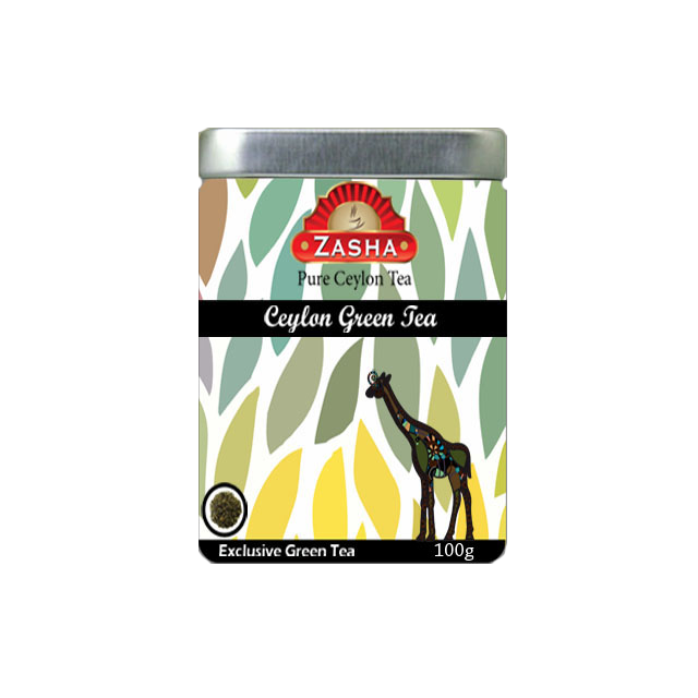 100g green tea metal tin