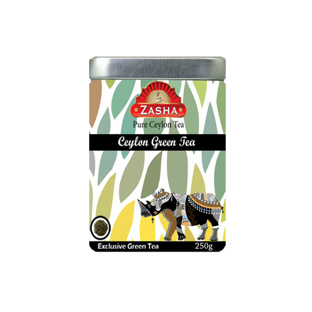 250g green tea metal tin